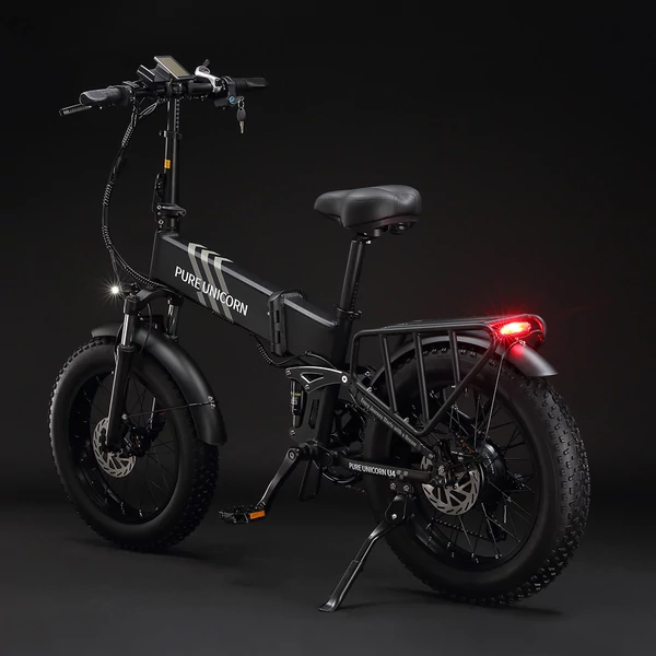 PURE UNICORN U4 összecsukható elektromos kerékpár, 1000W motor, 48V 15Ah akku, 20×4'' vastag gumi, 48 km/h, 60 km hatótáv, hidraulikus fék