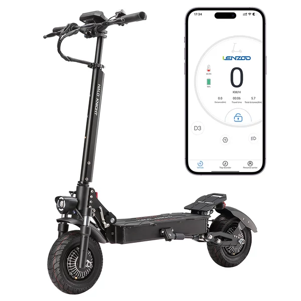 Halo Knight T104 elektromos roller, 2400W dupla motor, 52V 21Ah akkumulátor, 65 km/h, 45 km hatótáv, 10” kerék, NFC nyitás