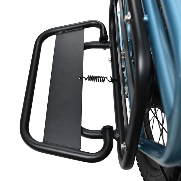 ONESPORT OT01 elektromos teherszállító kerékpár, 650W motor, 48V 27Ah akkumulátor, 20×2.6 gumi, 25 km/h, 100 km hatótáv – Kék