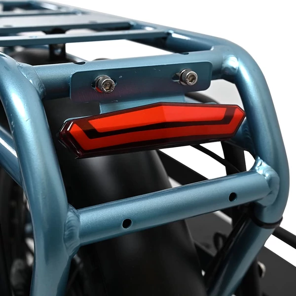 ONESPORT OT01 elektromos teherszállító kerékpár, 650W motor, 48V 27Ah akkumulátor, 20×2.6 gumi, 25 km/h, 100 km hatótáv – Kék