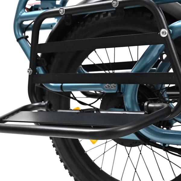 ONESPORT OT01 elektromos teherszállító kerékpár, 650W motor, 48V 27Ah akkumulátor, 20×2.6 gumi, 25 km/h, 100 km hatótáv – Kék