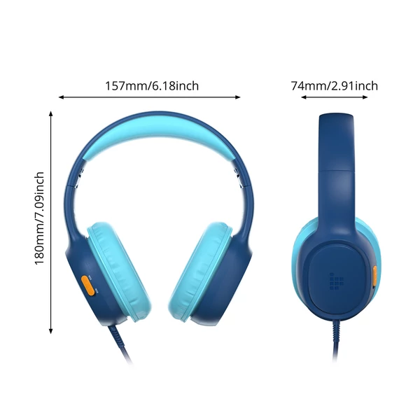 Tronsmart KH01 vezetékes gyerek fejhallgató – Kék