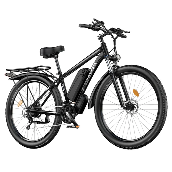 FENGQS Q8 elektromos kerékpár, 750W motorral, 48V 17.5Ah akkumulátorral, 27.5” gumik, 50 km/h, 85 km hatótáv, mechanikus tárcsafék, 21 sebesség – Fekete