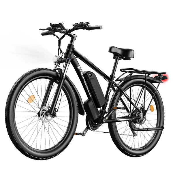 FENGQS Q8 elektromos kerékpár, 750W motorral, 48V 17.5Ah akkumulátorral, 27.5” gumik, 50 km/h, 85 km hatótáv, mechanikus tárcsafék, 21 sebesség – Fekete