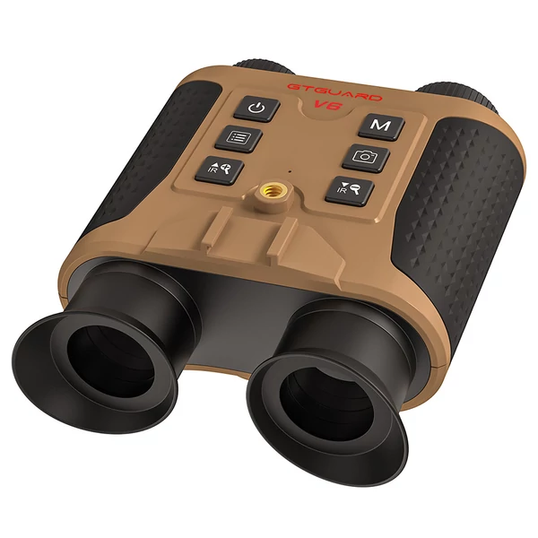 GTGUARD V6 Pro 4K digitális infravörös éjjellátó távcső, 600 m lézeres távmérővel, 8× zoommal és 60 MP kamerával - Sötét barna