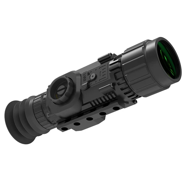GTGUARD ClearView X350 hőkamera céltávcső, 384×288 szenzor, 3400 m felismerés, 35 mm F1.0 lencse, 4× digitális zoom, OLED kijelző