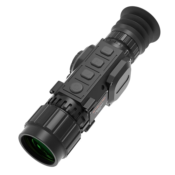 GTGUARD ClearView X350 hőkamera céltávcső, 384×288 szenzor, 3400 m felismerés, 35 mm F1.0 lencse, 4× digitális zoom, OLED kijelző