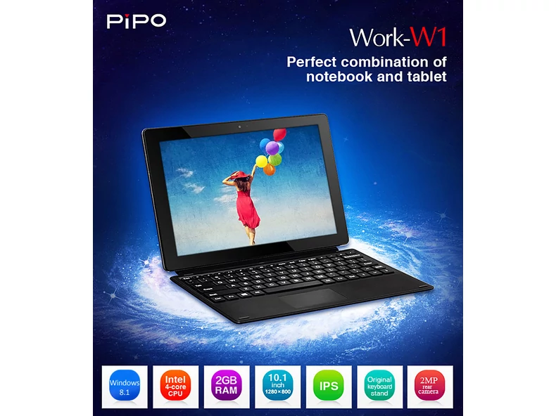 Nagy tárhelyes Hibrid Tablet Pipo W1