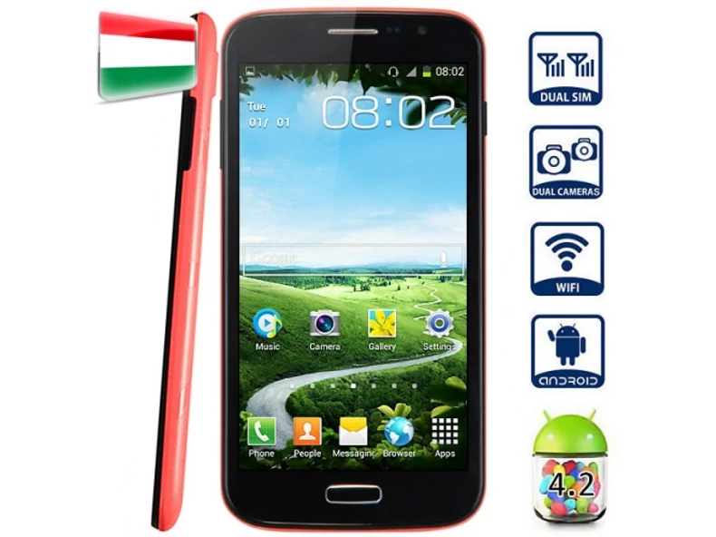 Magyar menüs olcsó phablet okostelefon