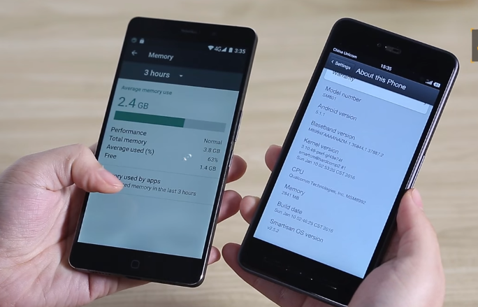 Elephone P9000 vs Smartisan T2