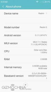 Xiaomi Redmi 3 Screenshot MIUI 7.1