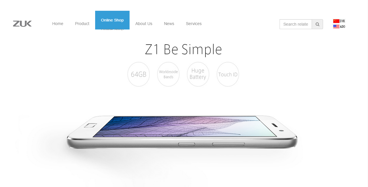 ZUK Z1weboldal